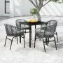 Juego de comedor para jardín 5 piezas ratán sintético gris von , Gartensets - Ref: Foro24-3099234, Preis: 395,45 €, Rabatt: %
