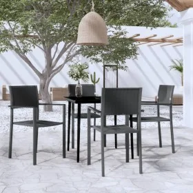 Juego de comedor para jardín 5 piezas negro by , Garden sets - Ref: Foro24-3099276, Price: 304,23 €, Discount: %
