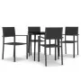 Juego de comedor para jardín 5 piezas negro de , Conjuntos de jardín - Ref: Foro24-3099276, Precio: 304,21 €, Descuento: %