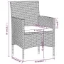 Juego de comedor de jardín 5 piezas con cojines negro by , Garden sets - Ref: Foro24-3099306, Price: 348,14 €, Discount: %