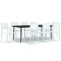 Juego de comedor para jardín 9 piezas blanco by , Garden sets - Ref: Foro24-3099274, Price: 614,91 €, Discount: %