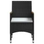 Juego de comedor de jardín 5 piezas con cojines negro de , Conjuntos de jardín - Ref: Foro24-3099331, Precio: 356,01 €, Descu...