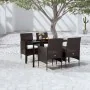 Juego de comedor de jardín 5 piezas con cojines negro by , Garden sets - Ref: Foro24-3099283, Price: 369,28 €, Discount: %