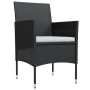 Juego de comedor de jardín 5 piezas con cojines negro by , Garden sets - Ref: Foro24-3099283, Price: 369,28 €, Discount: %