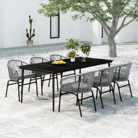 Juego de comedor de jardín 7 piezas ratán sintético gris von , Gartensets - Ref: Foro24-3099255, Preis: 717,26 €, Rabatt: %