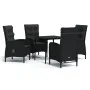 Juego de comedor de jardín 5 piezas con cojines negro by , Garden sets - Ref: Foro24-3099367, Price: 675,19 €, Discount: %