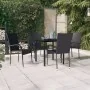 Juego de comedor de jardín 5 piezas negro de , Conjuntos de jardín - Ref: Foro24-3099378, Precio: 301,73 €, Descuento: %