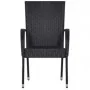 Juego de comedor de jardín 5 piezas negro de , Conjuntos de jardín - Ref: Foro24-3099378, Precio: 301,73 €, Descuento: %
