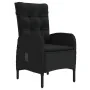 Juego de comedor de jardín 3 piezas con cojines negro von , Gartensets - Ref: Foro24-3099365, Preis: 392,81 €, Rabatt: %