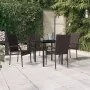 Juego de comedor de jardín 5 piezas marrón y negro by , Garden sets - Ref: Foro24-3099384, Price: 310,41 €, Discount: %