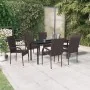 Juego de comedor de jardín 7 piezas negro y marrón von , Gartensets - Ref: Foro24-3099386, Preis: 390,53 €, Rabatt: %