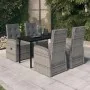 Juego de comedor de jardín 5 piezas con cojines gris by , Garden sets - Ref: Foro24-3099475, Price: 761,31 €, Discount: %
