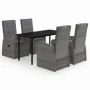 Juego de comedor de jardín 5 piezas con cojines gris by , Garden sets - Ref: Foro24-3099475, Price: 761,31 €, Discount: %