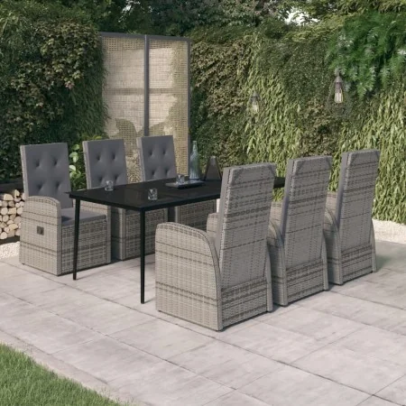 Juego de comedor de jardín 7 piezas con cojines gris von , Gartensets - Ref: Foro24-3099489, Preis: 1,00 €, Rabatt: %