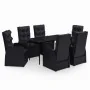 Juego de comedor de jardín 7 piezas con cojines negro de , Conjuntos de jardín - Ref: Foro24-3099494, Precio: 1,00 €, Descuen...