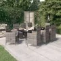 Juego de comedor de jardín 9 pzas con cojines gris de , Conjuntos de jardín - Ref: Foro24-3099454, Precio: 1,00 €, Descuento: %