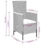 Juego de comedor de jardín 3 piezas con cojines gris von , Gartensets - Ref: Foro24-3099449, Preis: 388,98 €, Rabatt: %