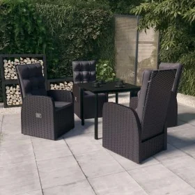 Juego de comedor de jardín 5 piezas con cojines negro von , Gartensets - Ref: Foro24-3099480, Preis: 709,80 €, Rabatt: %