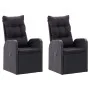 Juego de comedor de jardín 5 piezas con cojines negro by , Garden sets - Ref: Foro24-3099480, Price: 709,80 €, Discount: %