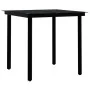 Juego de comedor de jardín 5 piezas con cojines negro by , Garden sets - Ref: Foro24-3099480, Price: 709,80 €, Discount: %
