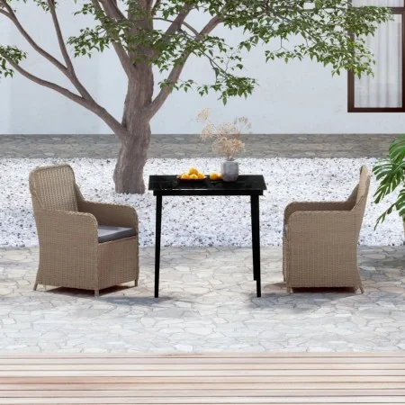 Juego de comedor de jardín 3 piezas con cojines marrón von , Gartensets - Ref: Foro24-3099547, Preis: 373,72 €, Rabatt: %