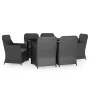 Juego de comedor de jardín 7 piezas con cojines negro von , Gartensets - Ref: Foro24-3099532, Preis: 934,82 €, Rabatt: %
