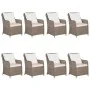 Juego de comedor de jardín 9 piezas marrón by , Garden sets - Ref: Foro24-3099570, Price: 1,00 €, Discount: %