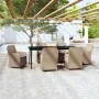 Juego de comedor para jardín 7 piezas con cojines marrón de , Conjuntos de jardín - Ref: Foro24-3099551, Precio: 1,00 €, Desc...