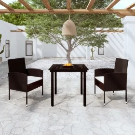 Juego de comedor para jardín 3 piezas negro by , Garden sets - Ref: Foro24-3099601, Price: 182,66 €, Discount: %