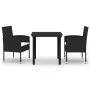 Juego de comedor para jardín 3 piezas negro de , Conjuntos de jardín - Ref: Foro24-3099601, Precio: 183,82 €, Descuento: %