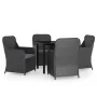 Juego de comedor de jardín 5 piezas con cojines negro von , Gartensets - Ref: Foro24-3099530, Preis: 607,49 €, Rabatt: %