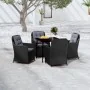 Juego de comedor para jardín 5 piezas negro von , Gartensets - Ref: Foro24-3099572, Preis: 761,44 €, Rabatt: %