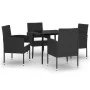 Juego de comedor para jardín 5 piezas negro von , Gartensets - Ref: Foro24-3099620, Preis: 276,61 €, Rabatt: %