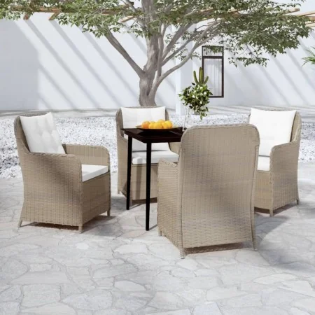 Juego de comedor de jardín 5 piezas con cojines marrón de , Conjuntos de jardín - Ref: Foro24-3099566, Precio: 606,96 €, Desc...