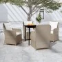 Juego de comedor de jardín 5 piezas con cojines marrón de , Conjuntos de jardín - Ref: Foro24-3099566, Precio: 606,96 €, Desc...