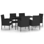 Juego de comedor para jardín 7 piezas negro von , Gartensets - Ref: Foro24-3099622, Preis: 379,58 €, Rabatt: %