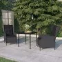 Juego de comedor de jardín 3 piezas gris oscuro de , Conjuntos de jardín - Ref: Foro24-3099655, Precio: 599,42 €, Descuento: %