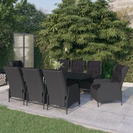 Juego de comedor de jardín 9 piezas gris oscuro by , Garden sets - Ref: Foro24-3099660, Price: 2,00 €, Discount: %