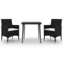 Set comedor de jardín 3 pzas y cojines ratán sintético y vidrio von , Gartensets - Ref: Foro24-3099727, Preis: 220,06 €, Raba...