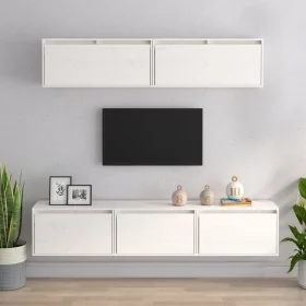 Muebles para TV 5 piezas madera maciza de pino blanco by , TV Furniture - Ref: Foro24-3100150, Price: 241,38 €, Discount: %