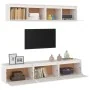 Muebles para TV 5 piezas madera maciza de pino blanco by , TV Furniture - Ref: Foro24-3100150, Price: 241,38 €, Discount: %