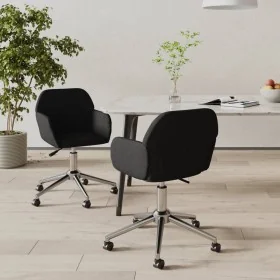 Sillas de comedor giratorias 2 unidades tela negro by , dining chairs - Ref: Foro24-3103094, Price: 165,23 €, Discount: %