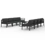 Set muebles de jardín 9 pzas y cojines aluminio gris antracita von , Gartensets - Ref: Foro24-3107807, Preis: 1,00 €, Rabatt: %
