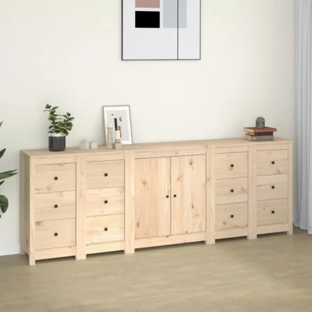 Aparador de madera maciza de pino 230x35x80 cm de , Aparadores - Ref: Foro24-3114084, Precio: 400,85 €, Descuento: %