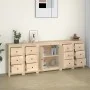 Aparador de madera maciza de pino 230x35x80 cm de , Aparadores - Ref: Foro24-3114084, Precio: 400,85 €, Descuento: %