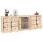 Aparador de madera maciza de pino 230x35x80 cm de , Aparadores - Ref: Foro24-3114084, Precio: 400,85 €, Descuento: %