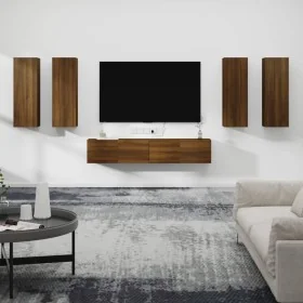 Set de muebles para TV 6 pzas madera contrachapada roble marrón von , TV-Möbel - Ref: Foro24-3114349, Preis: 247,70 €, Rabatt: %