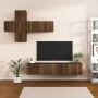 Set de muebles para TV 7 pzas madera contrachapada roble marrón by , TV Furniture - Ref: Foro24-3114517, Price: 204,14 €, Dis...