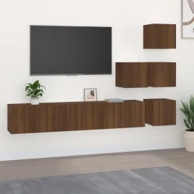 Mueble de pared para TV madera contrachapada roble marrón von , TV-Möbel - Ref: Foro24-3114581, Preis: 158,68 €, Rabatt: %
