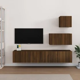 Set de muebles para TV 4 pzas madera contrachapada marrón roble von , TV-Möbel - Ref: Foro24-3114645, Preis: 138,39 €, Rabatt: %
